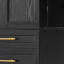 Grand garde-manger de style campagne moderne de 78,2 po - Armoire de rangement rétro blanche / noire avec 8 tablettes de porte, 3 tablettes réglables et 3 grands tiroirs pour la cuisine, la salle à manger et la salle de bain-873670409