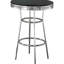 Table de bar noire de style années 1950 avec 3 tabourets, en métal et tabourets, convient à la salle à manger, au bistro, au design rétro et aux tabourets