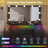 Vanity Desk with Rectangle Mirror and Lights, Vanity Table with Charging Station-1521910097