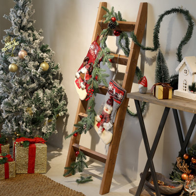 Gracie Oaks 58in Wooden Blanket Ladder