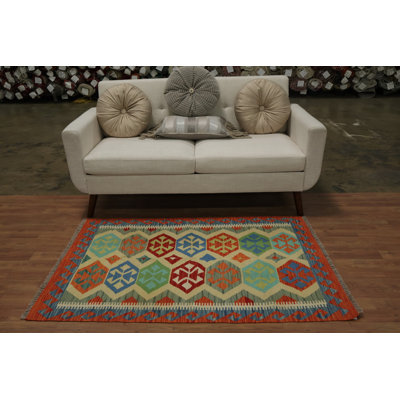 Geometric Playful Kilim Rug 3x5 Perfect for Eclectic Homes