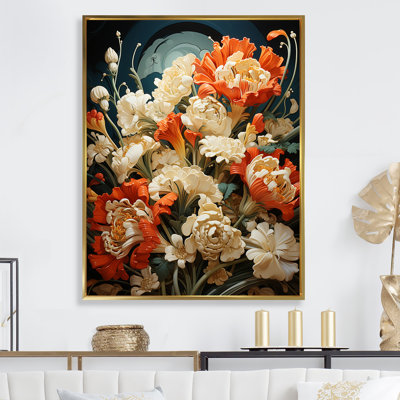 " Orange Popart Flowers Bouquet "