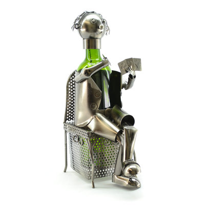 Tabletop Wine Bottle Rack in Silver