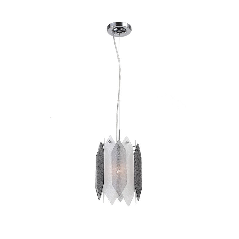 Luminaire suspendu tambour 1 lumières unique Hakes, Fumée