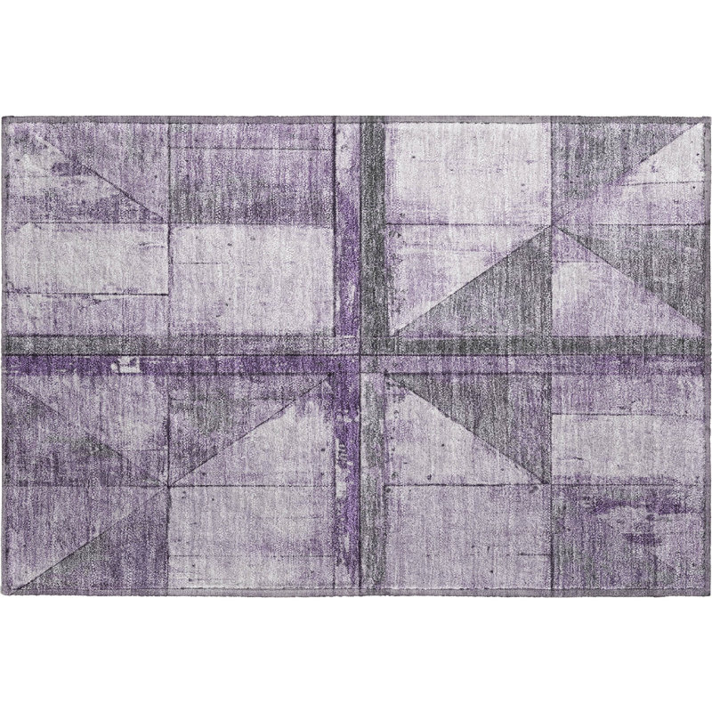 Premium Machine Washable Crestover AMF1876 Geometric Rug, Rectangle 1'8" x 2'6"