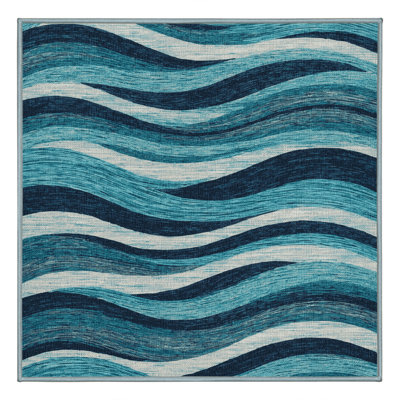 Tapis lavable hawaïen Ocean Waves