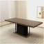 Table de salle à manger rectangulaire extensible pour 6 à 10 personnes avec effet bois et noir 160 à 200 cm