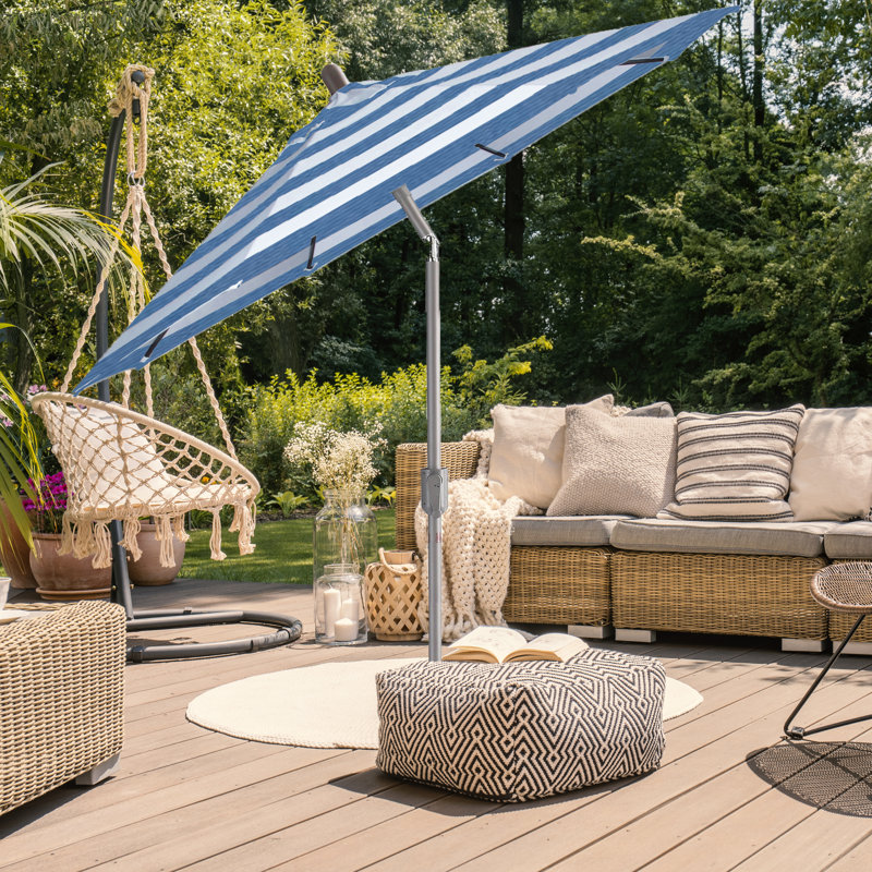 Parasol de marché Sunbrella® 8 pi 8 po Natalie, Gris vedette, Cabana Regatta Sunbrella®