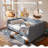 Gingham Daybed With 2 Storage Drawers And Usb Port, Wave-Shaped Design-923049216-923049217