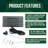 Black Low Voltage Integrated LED Metal Step Light Pack
