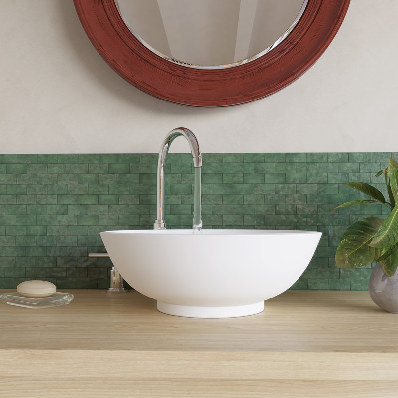 White Circular Vessel Bathroom Sink