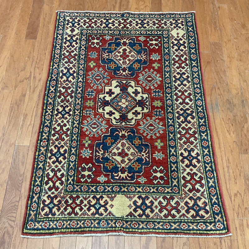  Handmade Kazak Wool Rug