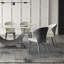 Chaise de salle à manger moderne en polyuréthane et acier à oreilles