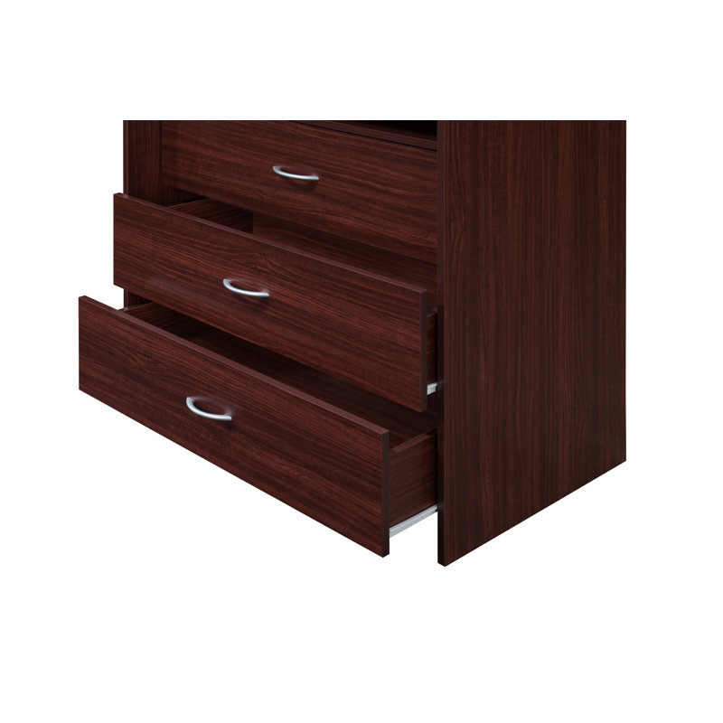 Commode 3 tiroirs Albury, Acajou