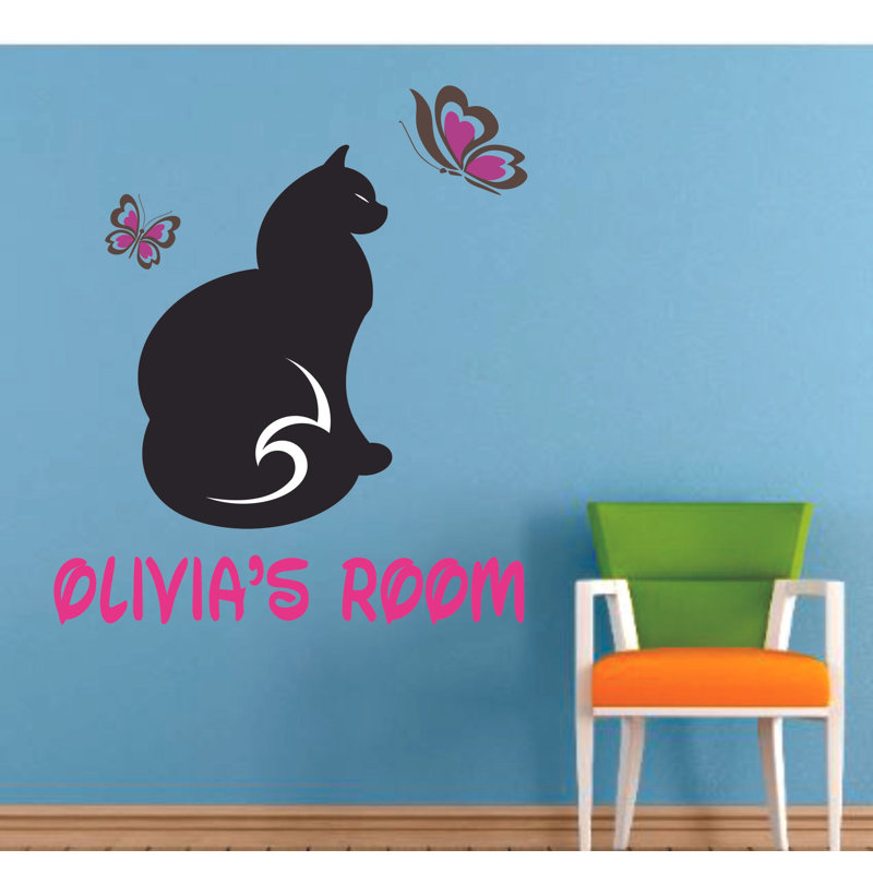 Adhésif décoratif pour chat, chats, papillons et animaux de compagnie, H 30 po x l 27 po