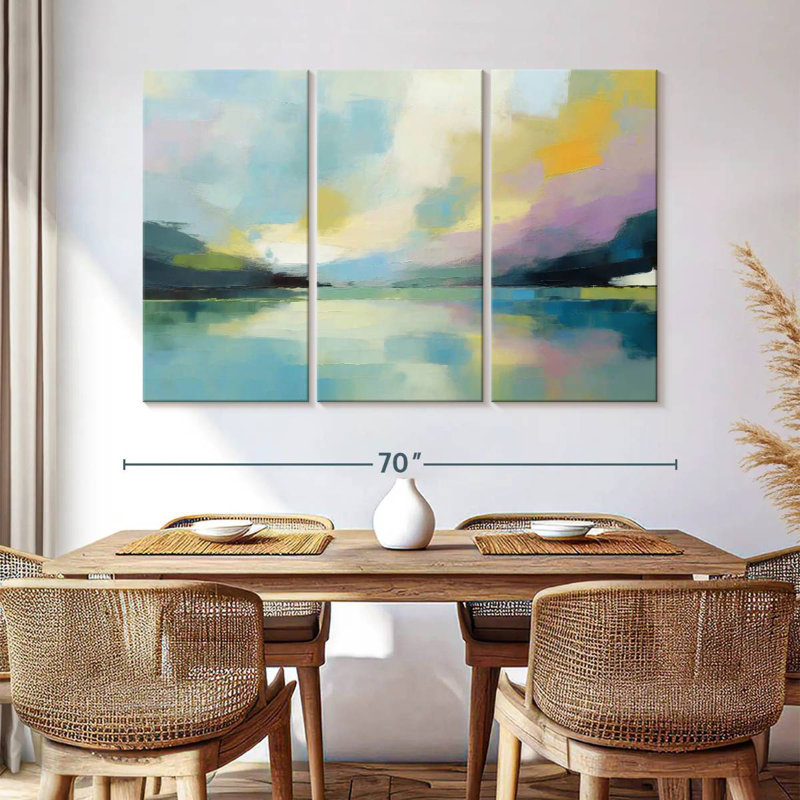 Avery Patchwork Sky Abstract Landscape, 42" H x 65" W