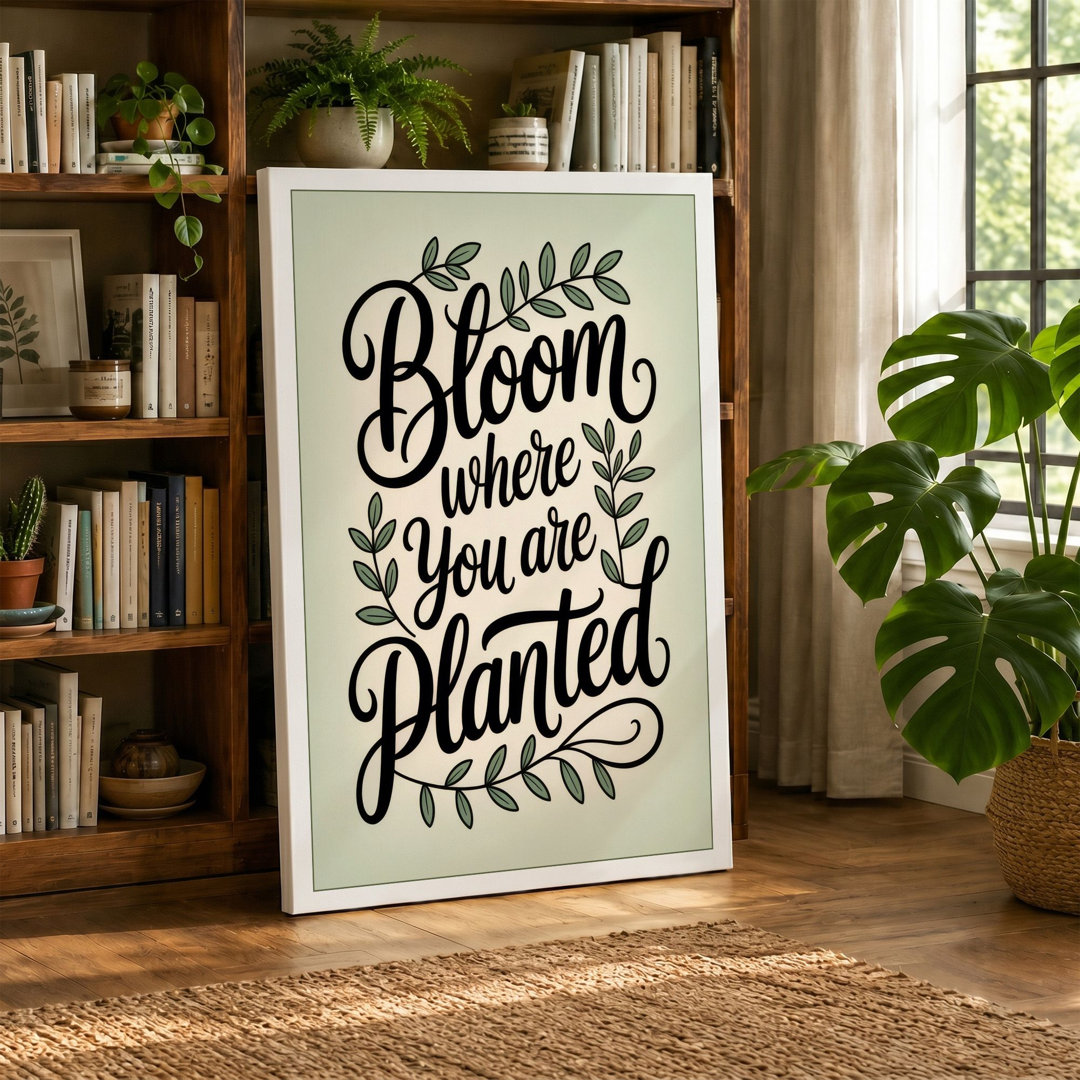 Bloom Where Planted Botanical - Wrapped Canvas