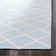 Rodgers Hand Woven Flat Weave Wool/Cotton Geometric Rug in Light Blue/Ivory