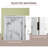 HOMCOM 5.5' 4 Panel Room Divider Folding Privacy Screen Panels, White