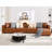 5-Piece 152.76” Wide Leather Upholstered Sectional Sofa-1526743349