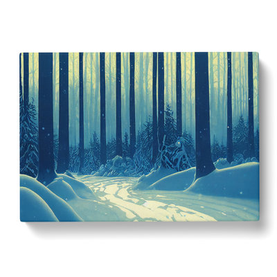 Thrilling Winter Forest - Wrapped Canvas