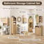 Rattan Over The Toilet Storage Cabinet With Adjustable Shelf