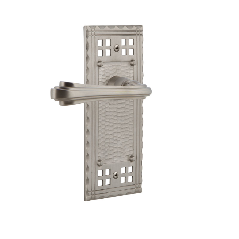 Plaque d'intimité pour artisanat (lit et salle de bain) avec levier fleur, 2-3/8 po, Nickel satiné