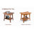 22" Teak Shower Stool with Storage Shelf for Bathroom