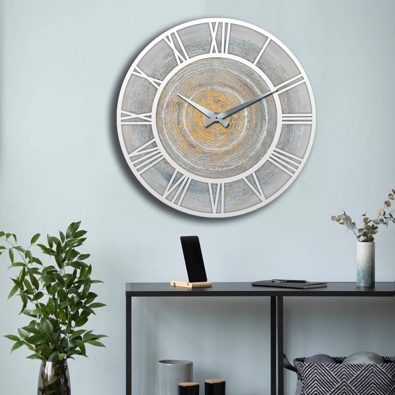 Elegant Decorative Wall Clock, 19.7 inches Diameter | 100% MDF, Thickness: 0.2 inches | Stylish Minimalist Design for Home & Office Decor | Perfect for Living Room, Bedroom, and Kitchen Spaces