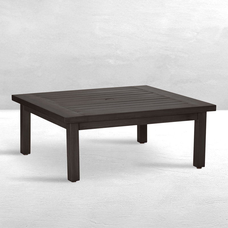 Club Metal Coffee Table, Mahogany