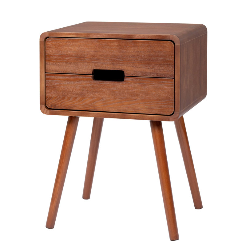 Bohuslav Solid Wood Side Table, Brown