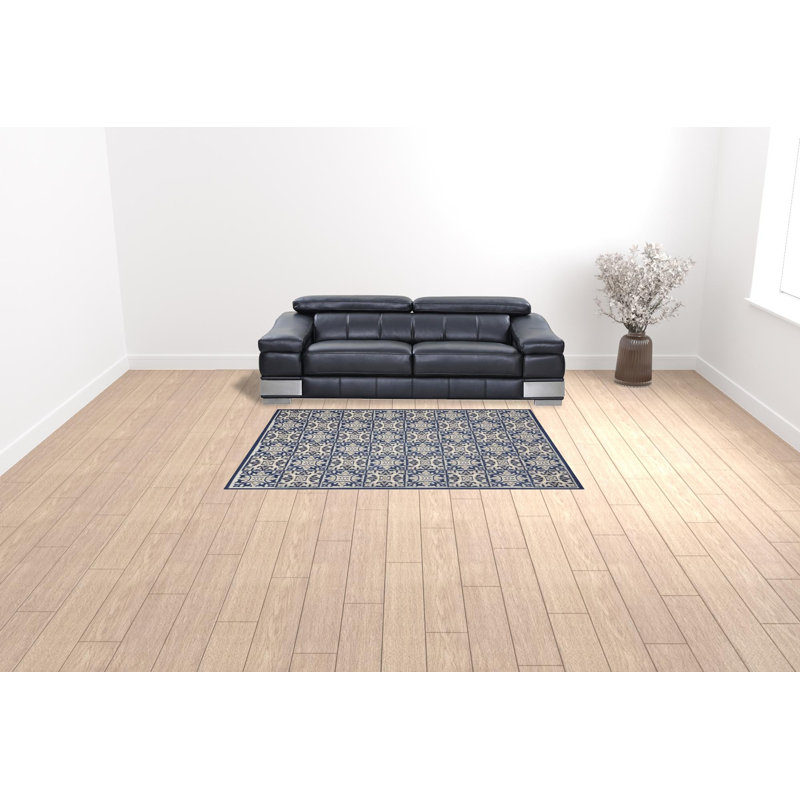 Tapis intérieur / extérieur bleu Aloha, Rectangle 6 pi x 9 pi