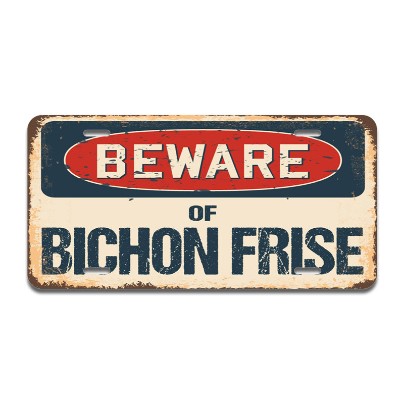 Cadre en aluminium Beware of Bichon Frise