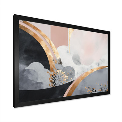 «Rose Gold Unveiling Reverie IV», art mural abstrait sur toile