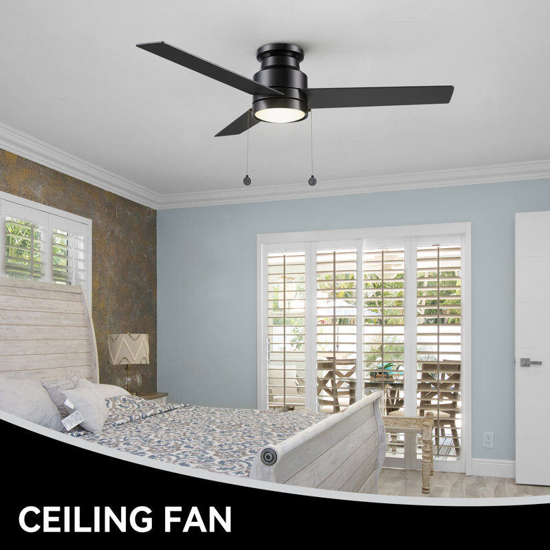 Ventilateur de plafond encastré à chaîne avec lumières DEL Jozelyn