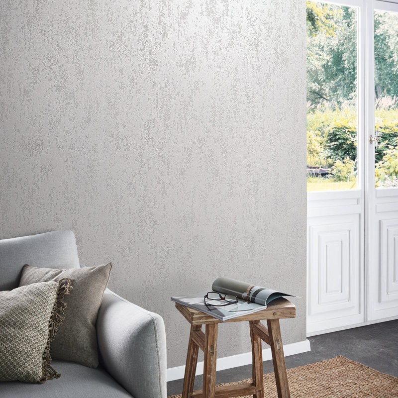 Eclectic 33cm x 70cm Wallpaper Roll, Light Grey