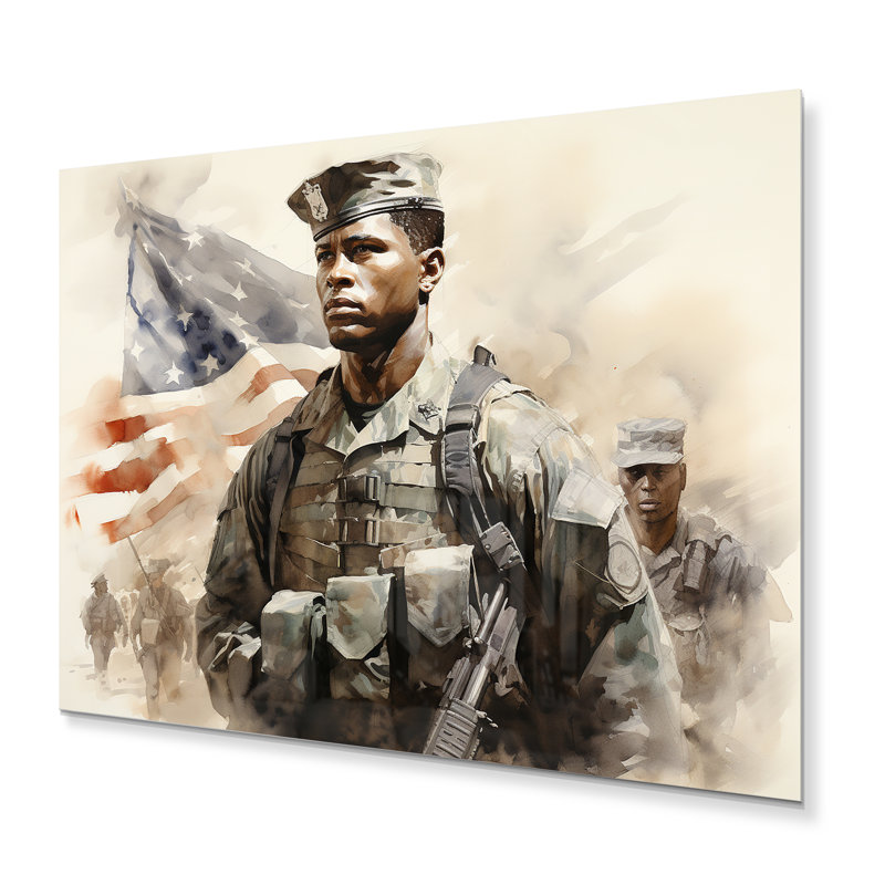 " Soldiers Serving With Honour III ", 12" H x 20" W x 1" D