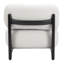 Chaise d'appoint rembourrée 30 po en sherpa blanc et noir