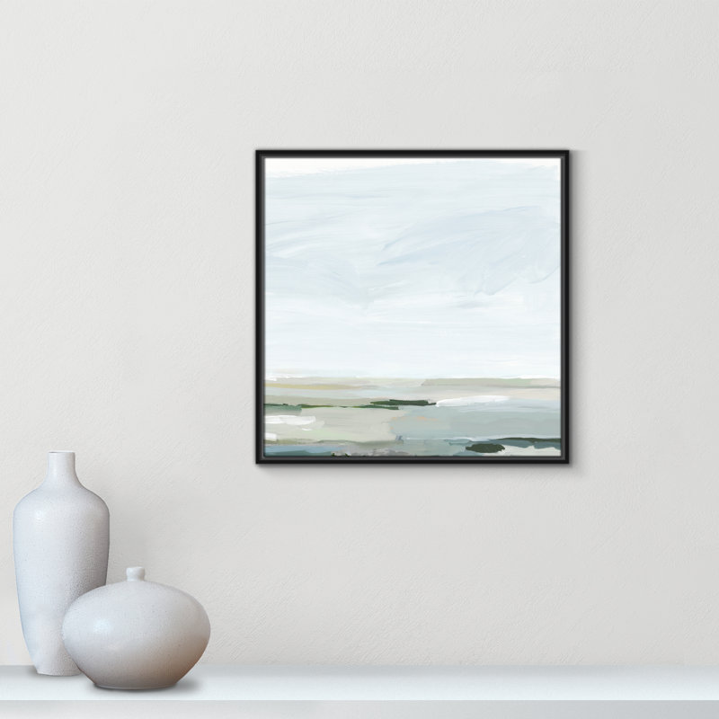 Catrena Pure Stillness - Cadre flottant, reproduction d'art sur toile, Noir, H 25,5 po x l 25,5 po
