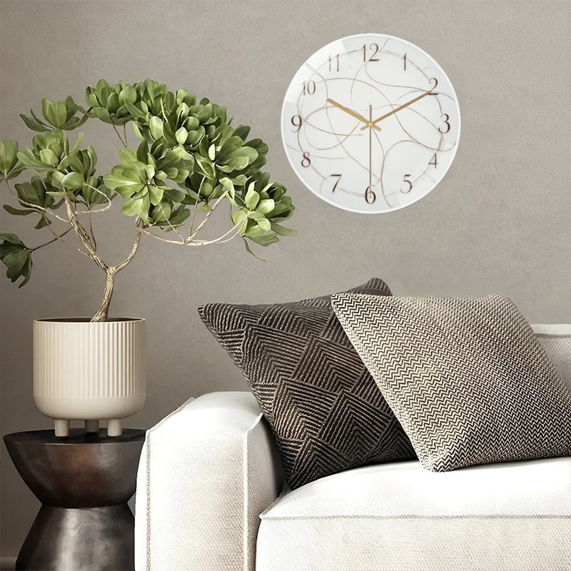 Horloge murale en verre 12 po