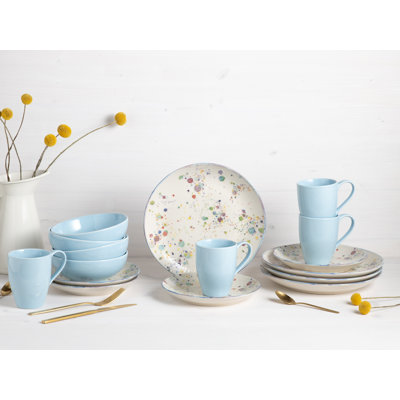 Candy Drops 16 Piece Stoneware Dinnerware Set - Service for 4