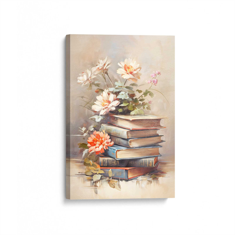 Pages et pétales I, Toile tendue, Ne s’applique pas, H 18 po x l 12 po