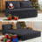  Ebern Designs Small Loveseat 3-in-1 Pull-Out Sleeper Sofa Bed with Throw Pillows-560956984