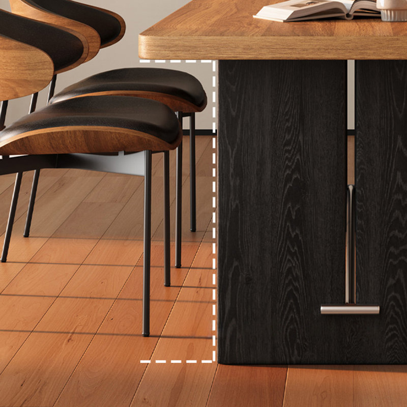 Ensemble de table de salle à manger rectangulaire, 7, H 29,52 po x l 78,74 po x P 31,49 po