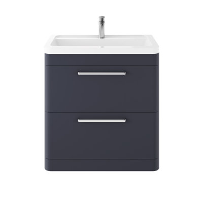 Solar 800 mm Freestanding Single Vanity with Integrated Basin