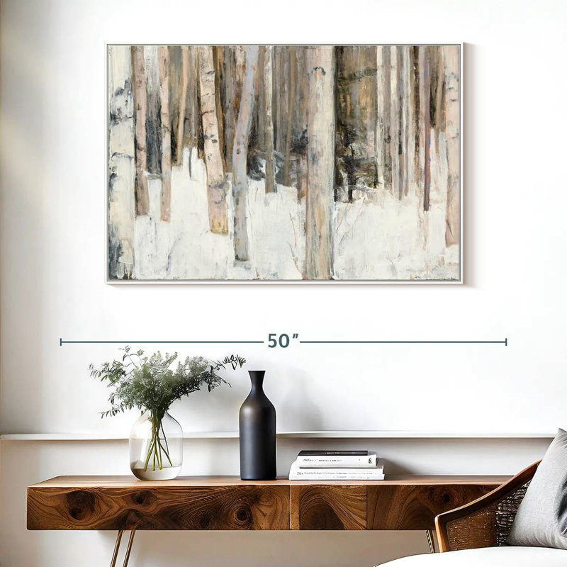 Lumière chaude d'hiver III, Cadre flottant blanc, 40 po x 27 po