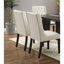 Chaises de salle à manger capitonnées blanches modernes 2 pièces