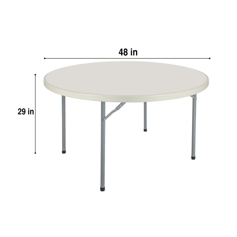 Baldwin Round Portable Banquet Table, 29.5" H x 48" L x 48" D