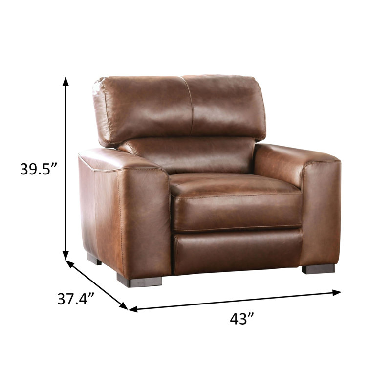 Chaise transitionnelle l 43 po, cognac