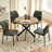 5-Piece Round Dining Table Set, 37 Inch Kitchen Table And 4 PU Leather Chairs-123215281